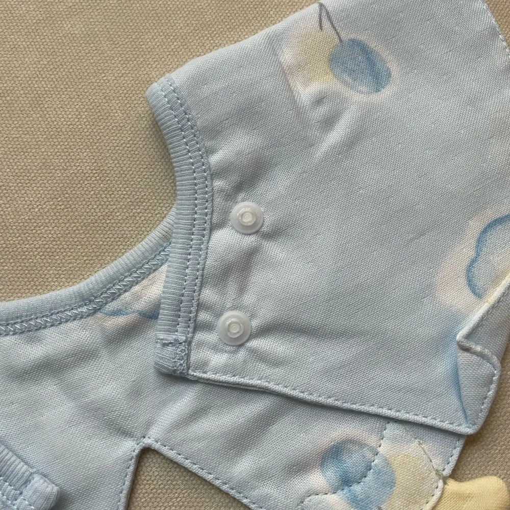 Baby Bib Set - Blue & Yellow Star and Balloon Design